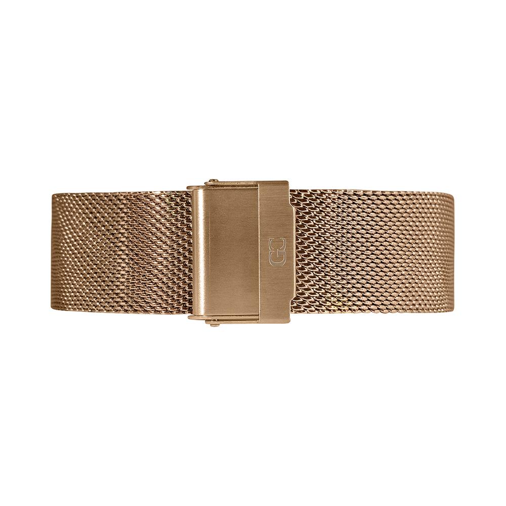 20mm rose gold mesh Buckle Watch Band Strap Men's