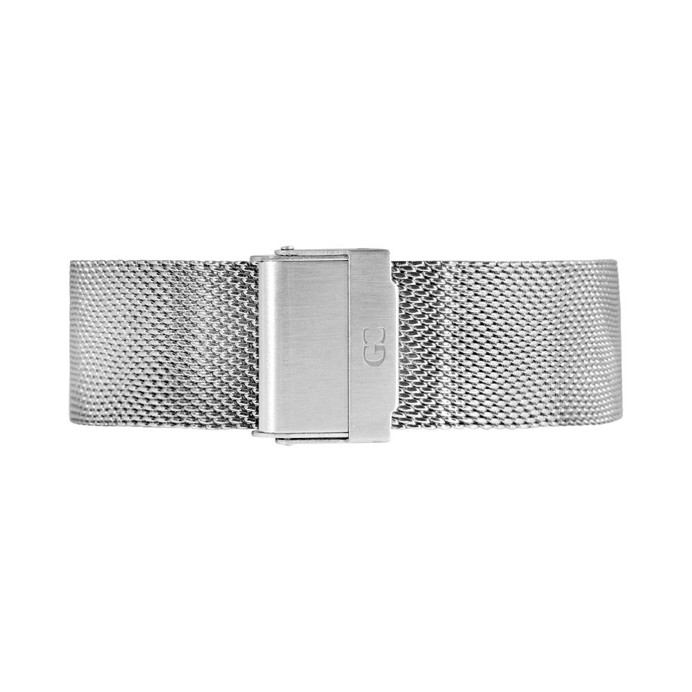 20mm silver mesh Buckle Watch Band Strap Men's