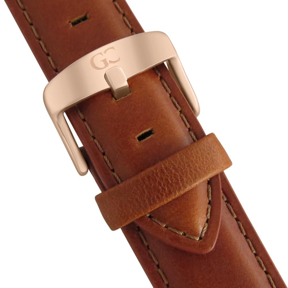36mm Kenmare TL13646 Peach Rose Gold Brown Leather Strap Women's Watch