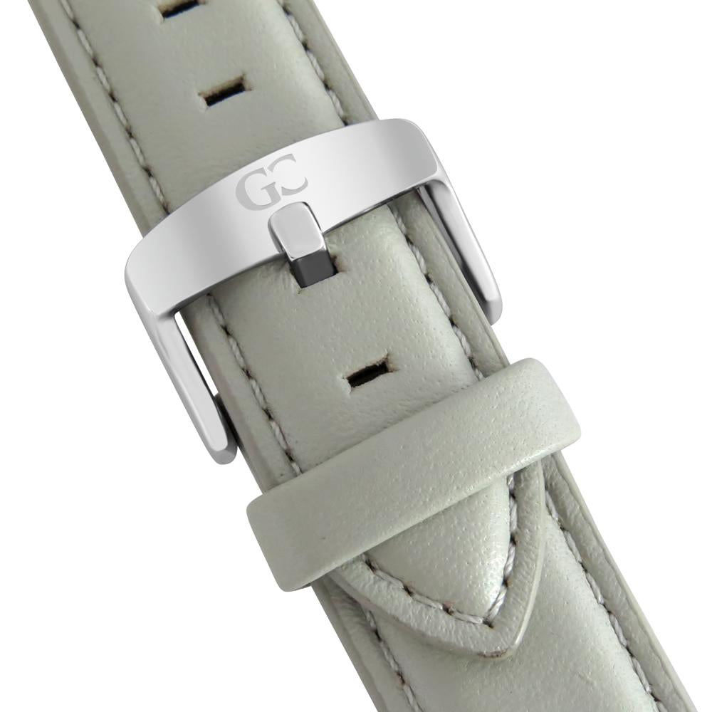 36mm Trimble TL13635 White Pearl Silver Light Gray Leather Women's Watch