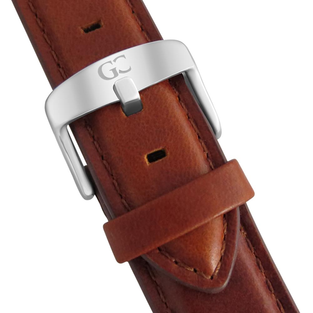 36mm Gansevoort RN13607 White Silver Medium Brown Leather Women's Watch