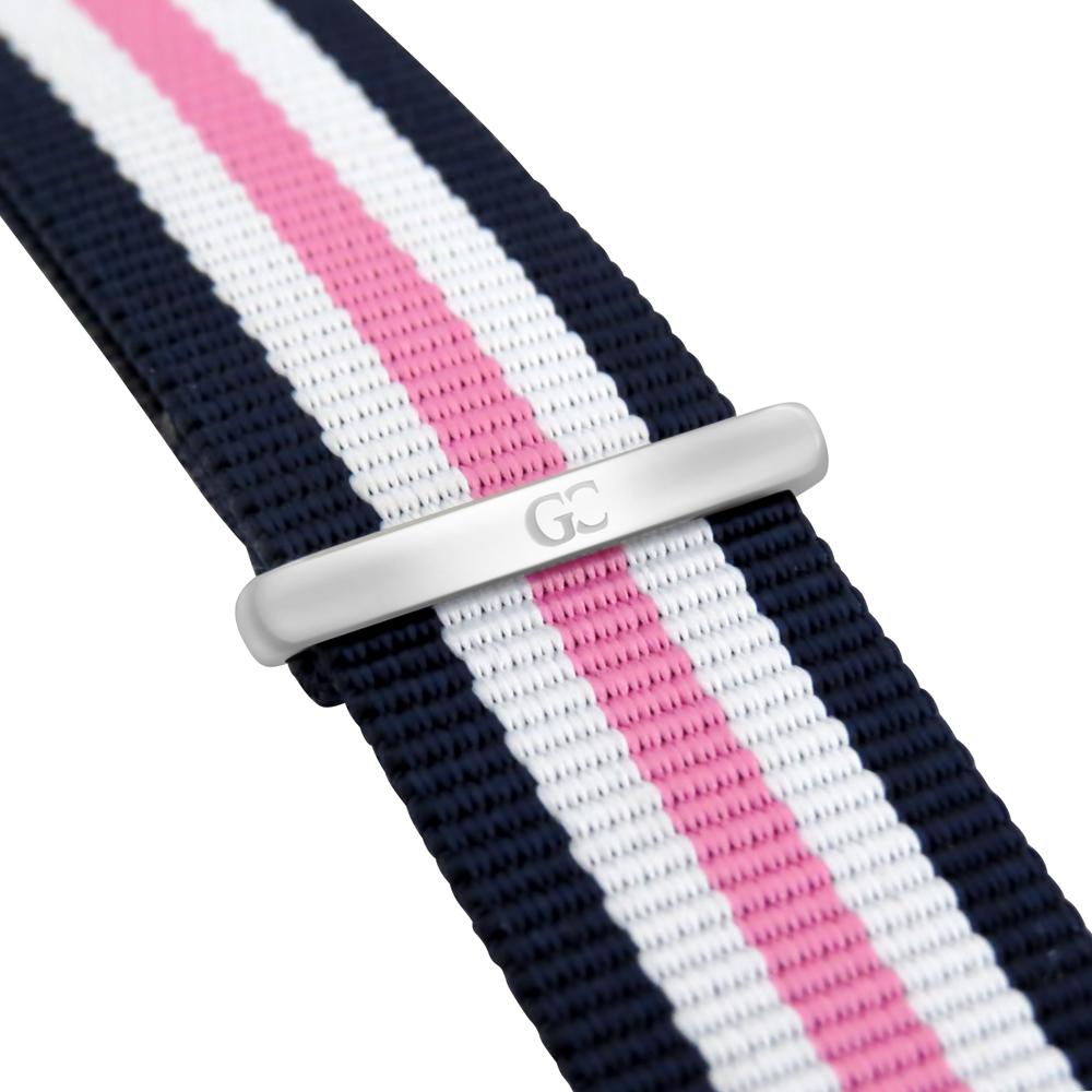 36mm Morris TL13623 White Silver Pink White Navy Blue Mesh Nylon Nato Strap Women's Watch