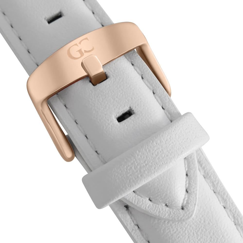 36mm Spring TL13630 White Pearl Rose Gold White Leather Women's Watch
