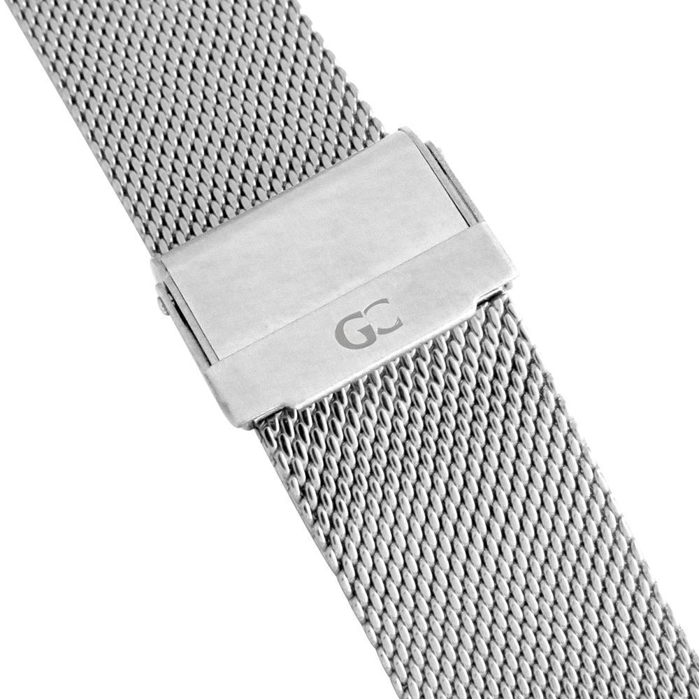 40mm Houston TL14013 White Silver Mesh Band Strap Men's Watch